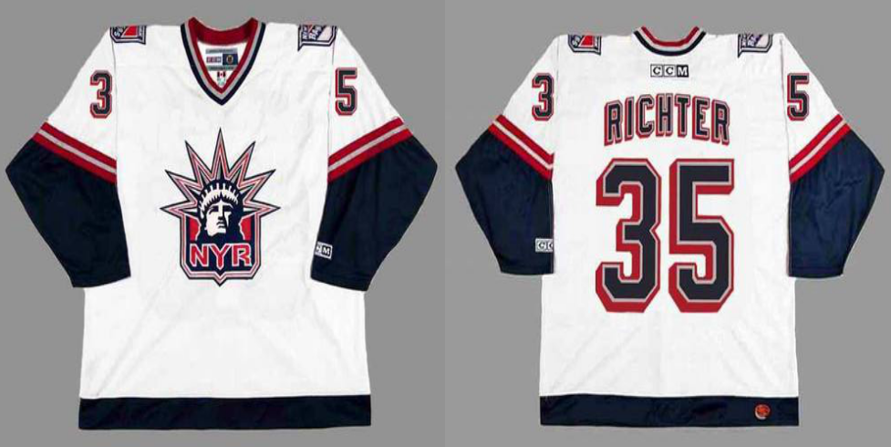 2019 Men New York Rangers #35 Richter white CCM NHL jerseys